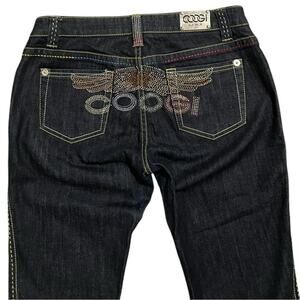 Coogi Y2K Rhinestone Angel Wings Jeans